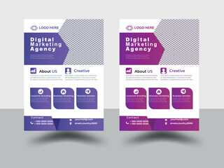Obraz premium modern flyer design templet, cover modern layout, annual report, poster, flyer in A4 