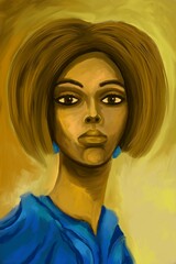 woman's face - digital painting