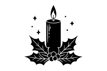 set of four burning candles