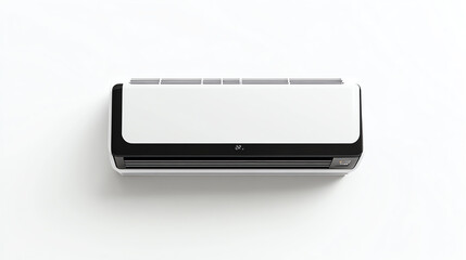 Isolated Wall-Mounted Air Conditioner on White Background