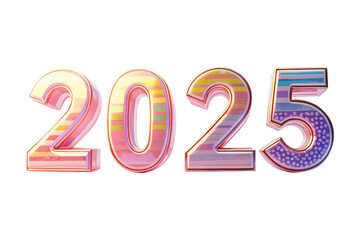 Happy New Year 2025 Text Design