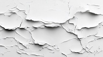 Obraz premium A close-up shot of a white wall with a cracked surface.