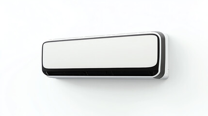 Isolated Wall-Mounted Air Conditioner on White Background