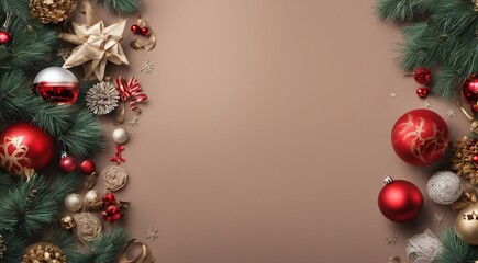 christmas background with christmas decorations, christmas background, christmas gifts on abstract background, christmas scene