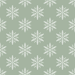 Christmas seamless pattern of snowflakes. Vector seamless pattern with snowflakes. Winter background.