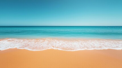 Sandy Beach with Gentle Ocean Waves