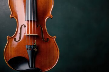 Fototapeta premium Detailed view of a classic wooden violin