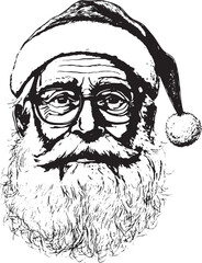 santa clout hand-drawn