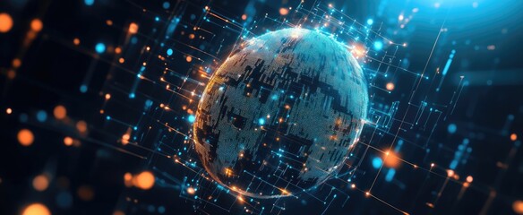 Obraz premium Data business technology concept. Business global internet connection application technology digital marketing. Financial and banking, digital tech big