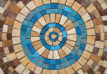 Fototapeta premium Colorful mosaic tile pattern