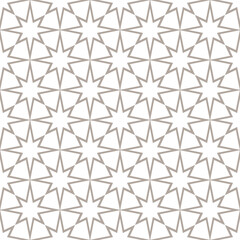Geometric design stars seamless pattern grey