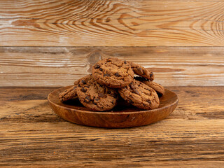 Chocolate chips cookies , American biscuits, cocoa confectionery cake, sweet morsels bakery