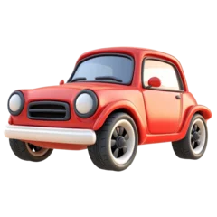 Gardinen A cute colorful toy car isolated on a transparent background © Cla78