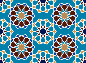 Seamless girih pattern. Traditional Islamic Design. Mosque decoration element. Seamless geometric pattern. Seamless islamic pattern. Background illustration. Morocco seamless pattern.