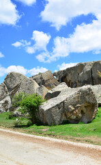 A view from the Aslantas-Yilantas-Maltas Archaeological Site in Afyonkarahisar, Turkey. It is located in the Phrygian Valley.