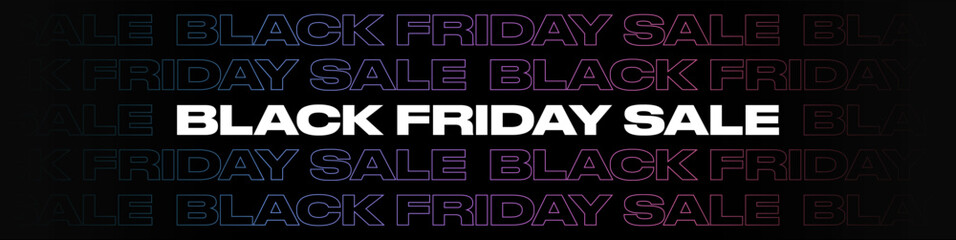 Black Friday Sale Banner. Modern Design Template with Black Friday Typography. Creative Black Friday Web Banner.