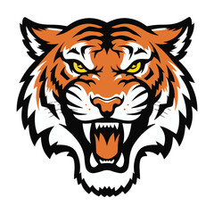 Tiger head vector art illustration