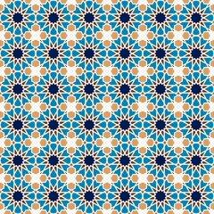 Seamless girih pattern. Traditional Islamic Design. Mosque decoration element. Seamless geometric pattern. Seamless islamic pattern. Background illustration. Morocco seamless pattern.