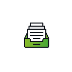 Document icon flat vector design