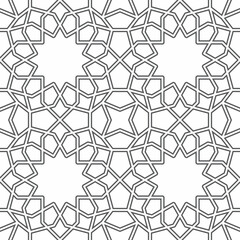 Seamless girih pattern. Traditional Islamic Design. Mosque decoration element. Seamless geometric pattern. Seamless islamic pattern. Background illustration. Morocco seamless pattern.