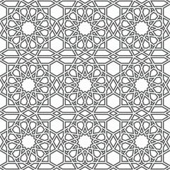 Seamless girih pattern. Traditional Islamic Design. Mosque decoration element. Seamless geometric pattern. Seamless islamic pattern. Background illustration. Morocco seamless pattern.