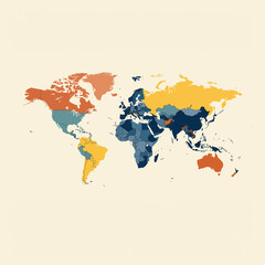 Obraz premium map of the world AI generated