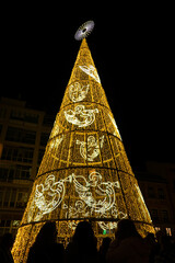 Fototapeta premium A huge Christmas tree in Spain