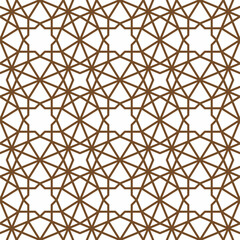 Seamless girih pattern. Traditional Islamic Design. Mosque decoration element. Seamless geometric pattern. Seamless islamic pattern. Background illustration. Morocco seamless pattern.