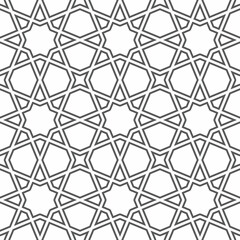Seamless girih pattern. Traditional Islamic Design. Mosque decoration element. Seamless geometric pattern. Seamless islamic pattern. Background illustration. Morocco seamless pattern.