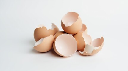 Fragile Beauty: Broken Eggshells with Rough Edges