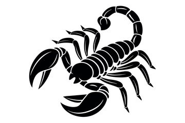 Black hand drawn scorpion vector illustration