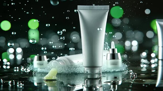 Perspective Shot of Tube with Paste Dropping