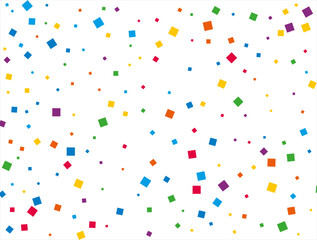 Rainbow Squares Confetti. Vector illustration.