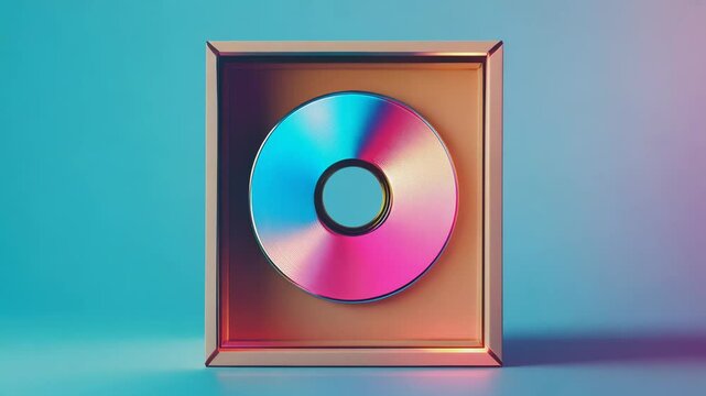 super jewel case with cd inside cd box mockup template isolated : Generative AI Video