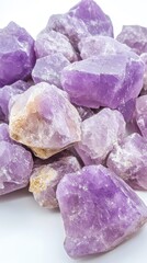 Fototapeta premium Exploring the Unique Hardness of Stunning Amethyst Crystals in a Mineral Collection