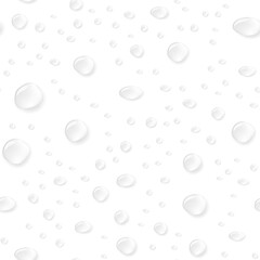 Vector seamless drops pattern on white background.