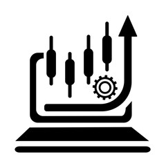 Vector illustration of the icon, the logo of the growth chart. Isolated on a white background.	