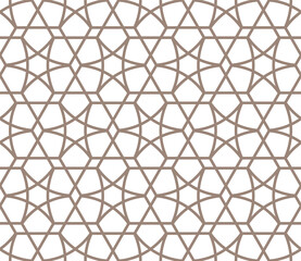 Seamless geometric pattern. Background girih illustration. Seamless girih pattern. Traditional Islamic Design. Mosque decoration element. Morocco seamless pattern.