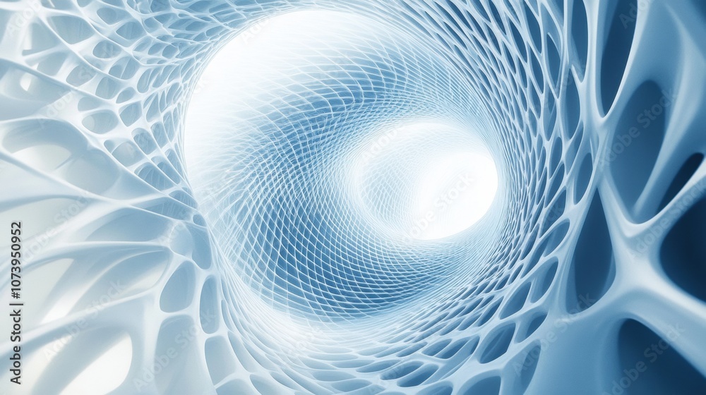 Aufkleber vibrant blue and white network lines form an intricate 3d design, perfect for conveying a sense of c