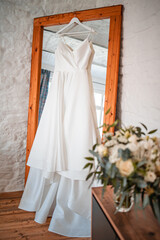 wedding bouquet on the table