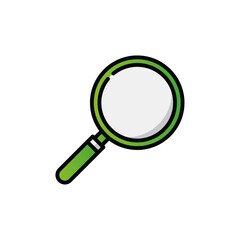 Magnifying glass icon flat vector design