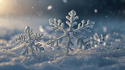 christmas background with snowflakes