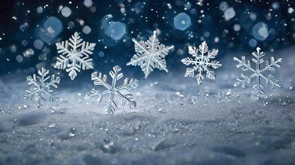christmas background with snowflakes