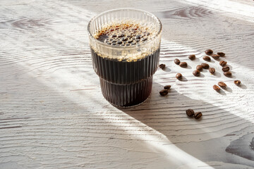 coffee mug on wooden background