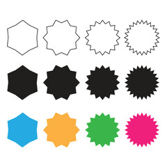 Set Of Starburst Vector Design.