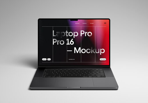 Front View Laptop Pro Mockup