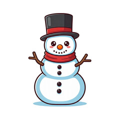 Variety of Charming Snowman Cartoon Characters Isolated