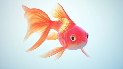 Vibrant Goldfish in Gentle Water Setting