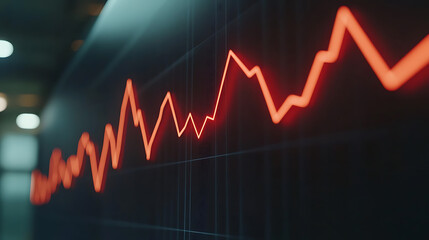 Business graph showing a downward trend, symbolizing economic downturn