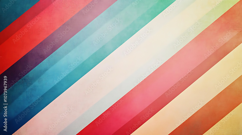 Poster colorful geometric background with diagonal lines and gradients, perfect for modern designs or digit